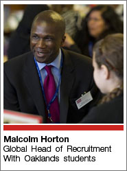 Malcolm with Oaklands students