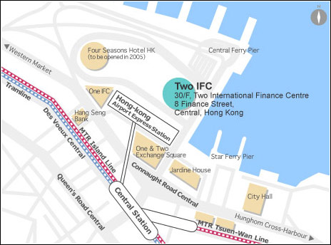 Hong Kong Office Map
