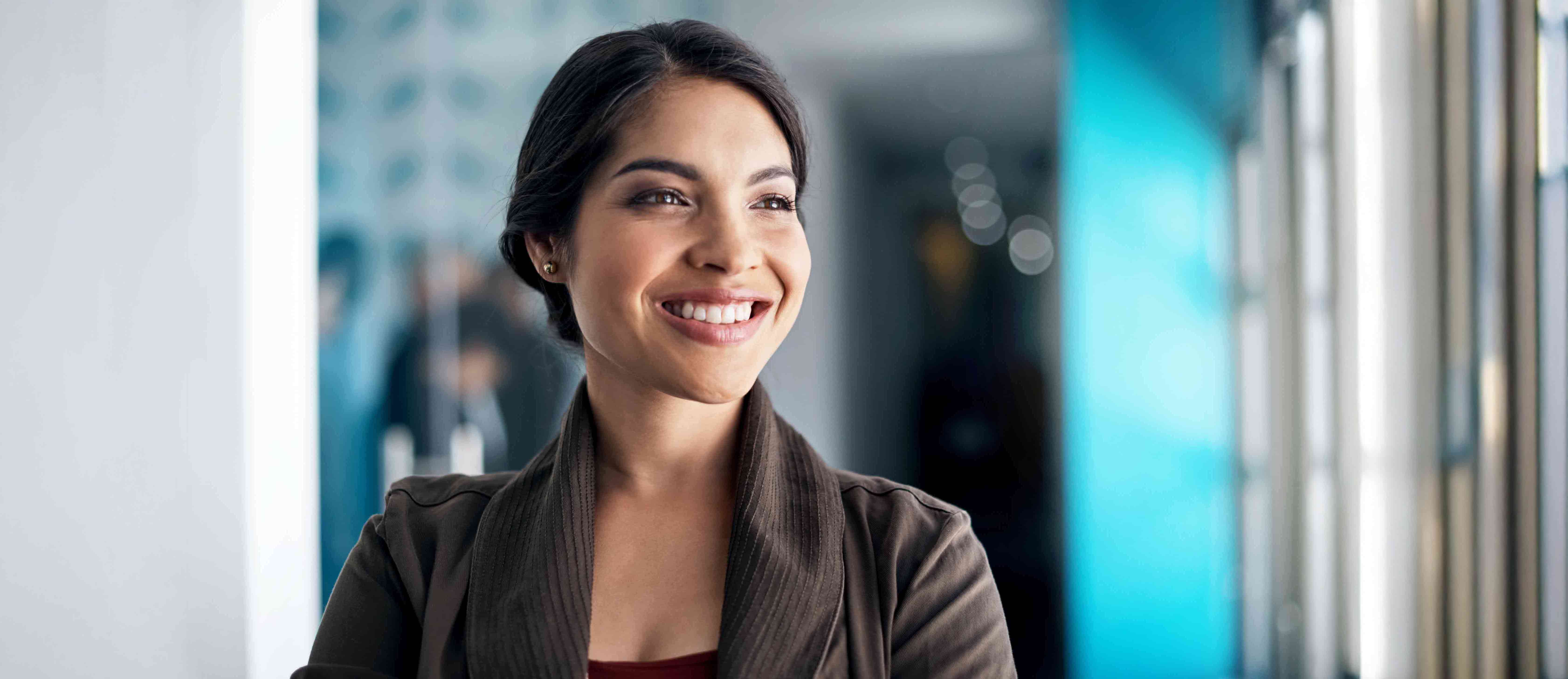 Woman smiling